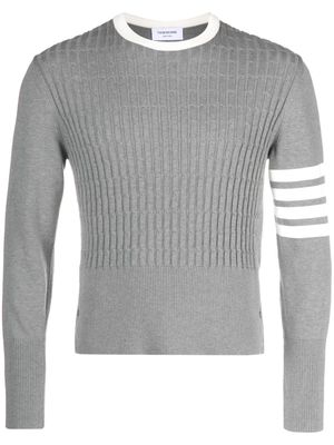 Thom Browne 4-Bar cable-knit sweatshirt - Grey