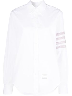 Thom Browne 4-Bar cotton-poplin shirt - White