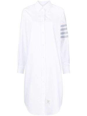 Thom Browne 4-Bar cotton shirt dress - White