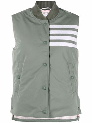 Thom Browne 4-Bar feather-down gilet - Green