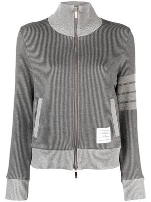 Thom Browne 4-Bar funnel-neck zip-up jacket - Grey
