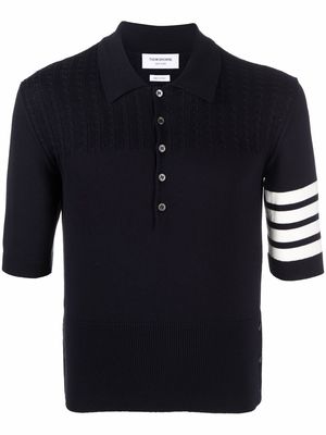 Thom Browne 4-Bar jersey polo shirt - Blue