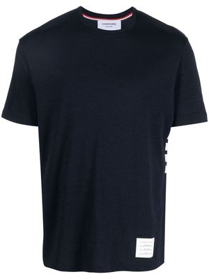Thom Browne 4-Bar logo-patch T-shirt - 415 NAVY
