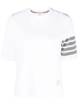 Thom Browne 4-Bar logo print T-shirt - White