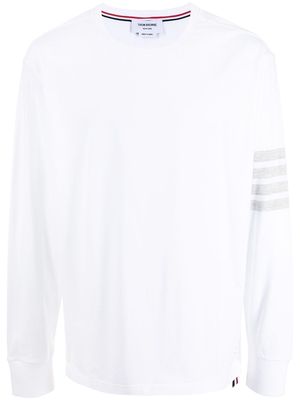 THOM BROWNE 4-Bar long-sleeve T-shirt - White