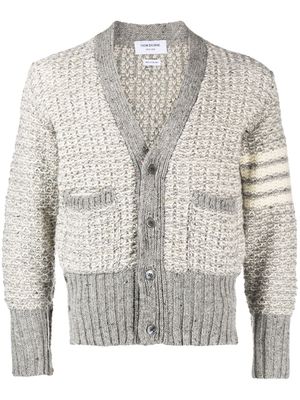 Thom Browne 4-Bar mélange-effect cardigan - Grey