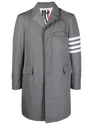 Thom Browne 4-Bar motif padded tailored coat - Grey