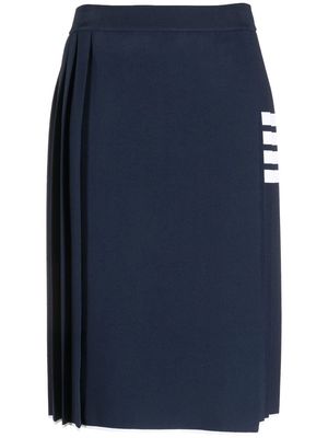 Thom Browne 4-Bar pleated midi skirt - Blue
