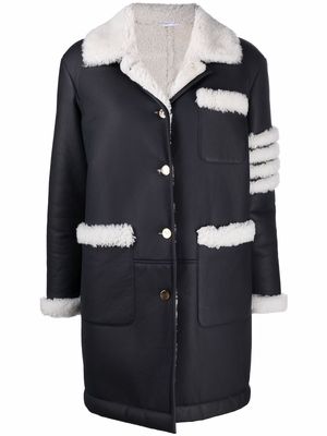 Thom Browne 4-Bar sheepskin coat - Black