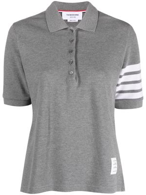 Thom Browne 4-Bar Stripe 2003-print polo shirt - Grey