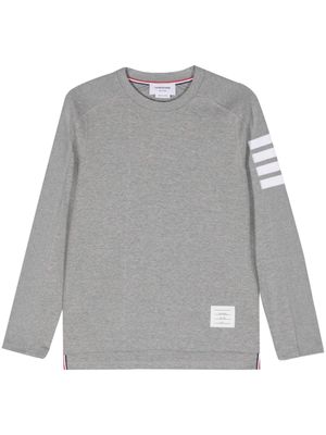 Thom Browne 4-Bar stripe cotton sweatshirt - Grey