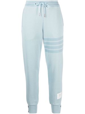 Thom Browne 4-Bar-stripe cotton track pants - Blue