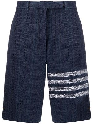 Thom Browne 4-Bar stripe high-waisted shorts - Blue