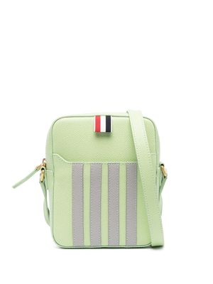 Thom Browne 4-Bar stripe messenger bag - Green