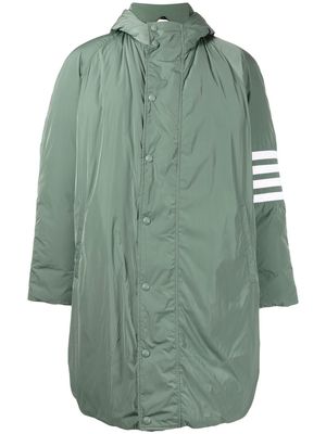 Thom Browne 4-Bar stripe parka - DK GREEN
