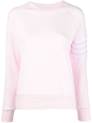 Thom Browne 4-Bar stripe raglan-sleeve jumper - Pink
