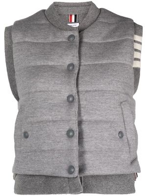 Thom Browne 4-Bar stripe reversible vest - Grey
