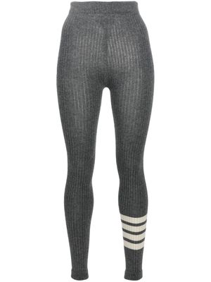 Thom Browne 4-Bar stripe ribbed-knit tights - Grey