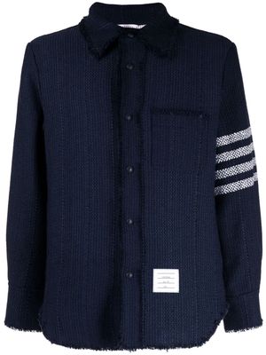 Thom Browne 4-Bar stripe shirt jacket - Blue