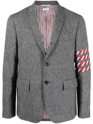 Thom Browne 4-Bar stripe single-breasted wool blazer - Black