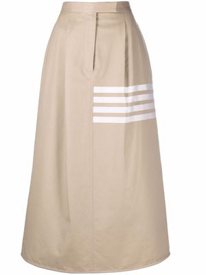 Thom Browne 4-Bar stripe skirt - Neutrals