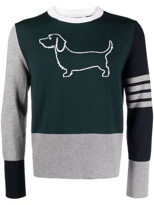 Thom Browne 4-Bar stripe wool jumper - Green