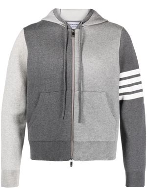 Thom Browne 4-Bar Turtle Icon jacquard hoodie - Grey
