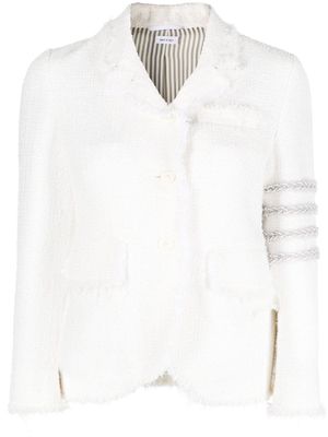 Thom Browne 4-Bar tweed jacket - White