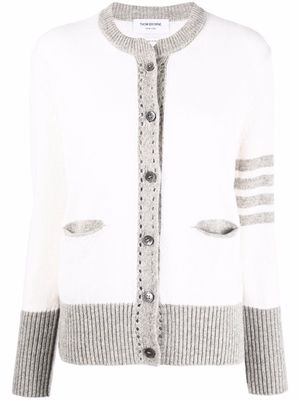 Thom Browne 4-Bar wool cardigan - White