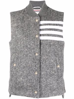 Thom Browne 4-Bar wool press-stud vest - Grey