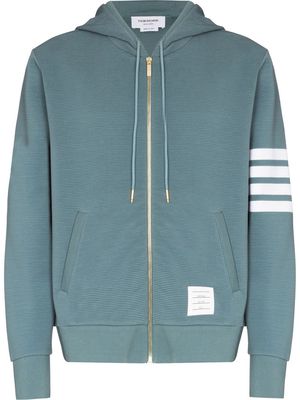 Thom Browne 4-Bar zip hoodie - Blue