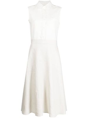Thom Browne A-line linen midi dress - White