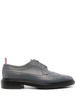 Thom Browne almond-toe leather brogues - Grey