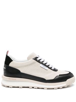 Thom Browne Alumni panelled lace-up sneakers - Neutrals