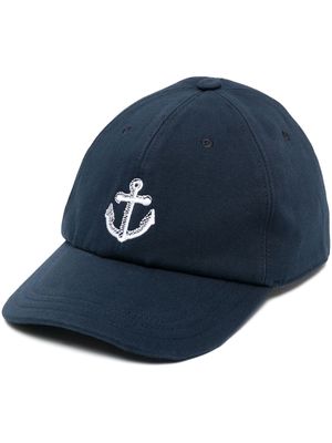 Thom Browne Anchor-embroidered baseball cap - Blue