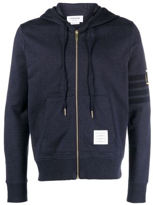 Thom Browne Anchor zip-up hoodie - Blue