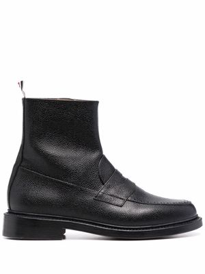 Thom Browne ankle leather boots - Black
