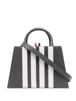Thom Browne appliqué-stripe tote bag - Grey