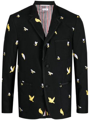 Thom Browne Birds and Bees embroidered blazer - Black