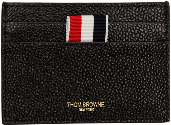 Thom Browne Black Single Card Holder