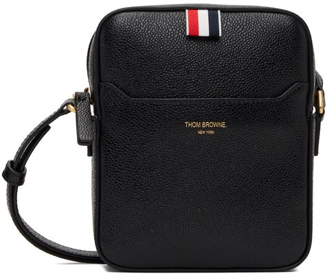 Thom Browne Black Vertical Camera Bag