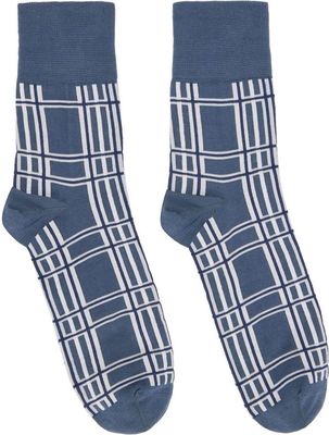 Thom Browne Blue Check Socks