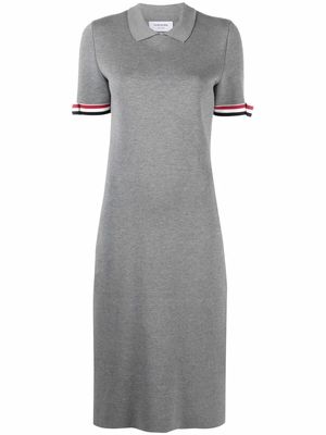 Thom Browne bow-armband pencil dress - Grey