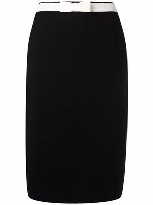Thom Browne bow-detail midi skirt - Black