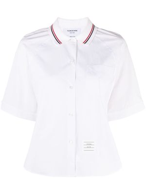 Thom Browne Box pleat cotton shirt - White