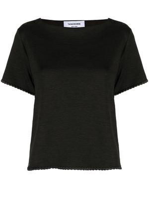 Thom Browne braided-trim T-shirt - Black