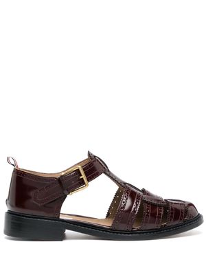 Thom Browne brogue-style caged sandals - Red