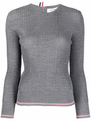 Thom Browne cable knit pullover jumper - Grey