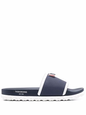 Thom Browne cable-sole slides - Blue