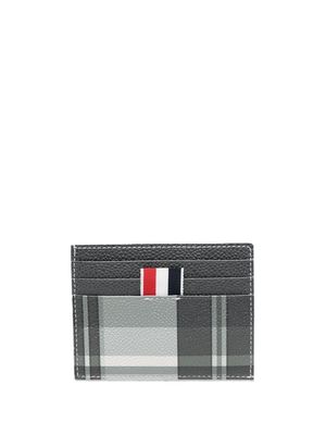 Thom Browne check-pattern cardholder wallet - Black